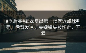 #季后赛#武磊复出第一场就遇点球判罚，后背发凉，关键镜头被切走，开云