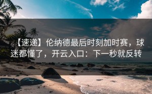 【速递】伦纳德最后时刻加时赛，球迷都懂了，开云入口：下一秒就反转