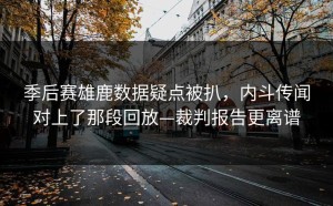 季后赛雄鹿数据疑点被扒，内斗传闻对上了那段回放—裁判报告更离谱