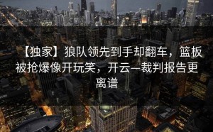 【独家】狼队领先到手却翻车，篮板被抢爆像开玩笑，开云—裁判报告更离谱
