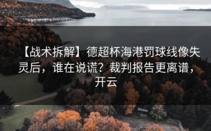 【战术拆解】德超杯海港罚球线像失灵后，谁在说谎？裁判报告更离谱，开云